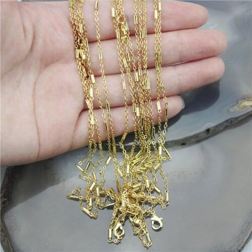 19inch 20pcs/lot Fashion cz necklace,gold color cubic zirconia charm,necklace chain jewelry cheap wholesale