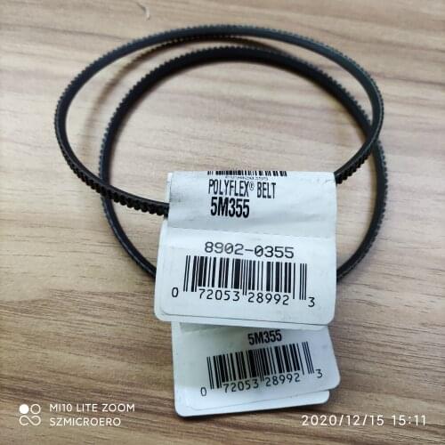 2pc motor belt 5M355 5M365 5M375 5M387 V-belts Drive belt WM180V/WM210V lathe belt