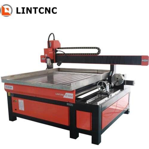 4Axis Machine Mach3 Control Support Windows 10 Wood CNC Router 6090 1212 Side Rotary Axis