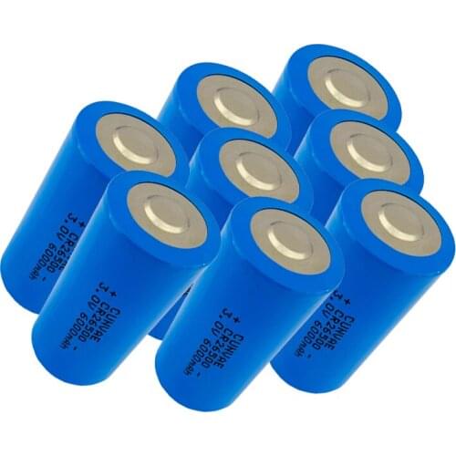 8PCS CR26500 CR 26500 26500 3.0V C Size Lithium Battery 6000mAh Li-MnO2 Batteries Superior LR14 R14P C SIZE battery