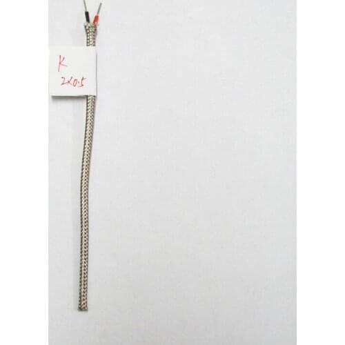 Free Ship 10M K Type Temperature Sensor 2*0.5mm THERMO-COUPLE WIRE Metal Net Stainless Steel Wire Sheilding Thermocouple Wire