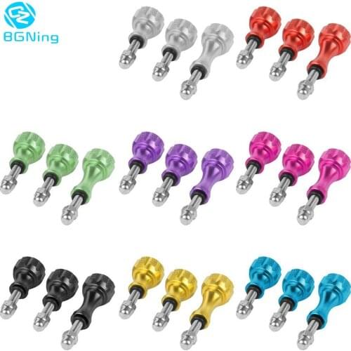 BGNing 1pack of 3pcs 1 Long + 2 Short Colorful CNC Aluminum Bolt Nut Screw for GoPro Hero 7 6 5 3+ 4 SJ4000 EKEN YI 2 4K Mount