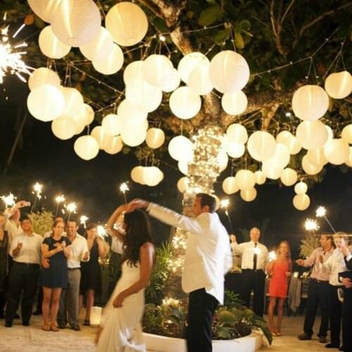 4-6-8-10-12-14-16 Inch White Color Chinese Paper Lanterns for Wedding Event Party Decoration Holiday Supplies PaperLamps DIY