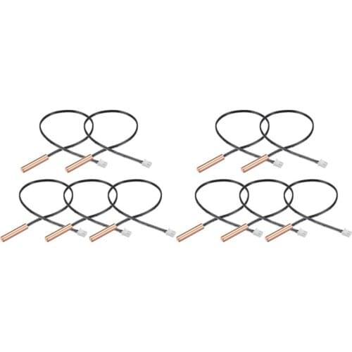 10 Pcs 5K 10K 15K 20K 25K 50K 100K NTC Thermistor Probe 15.7 Inch Copper Sensitive Temperature Temp Sensor for Air Conditioner