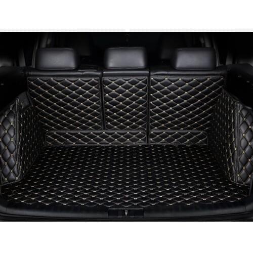 For Hyundai Santa Fe 2018 2017 2016 2015 2014 2013 (7 Seats) Car Trunk Mats Back Rear Side Trunt Carpet Auto Parts Styling Rugs