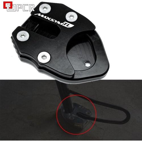 For SYM MAXSYM TL500 TL 500 2020 Motorcycle CNC Kickstand Foot Side Stand Extension Pad Support Plate Enlarge