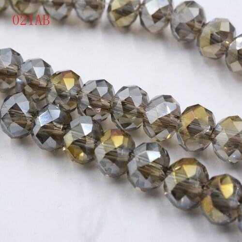 FLTMRH 50pcs 6mm Crystal Rondelle Round Glass Beads DIY Jewellery Making For Bracelet Necklace Wholesale 18 Color