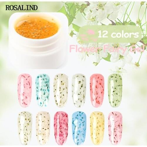 ROSALIND 5ML Esmalte Flower Secret Gel Varnishes Fairy Soak Off UV LED Semi-permanent Painting Nail Art Gel Polish For Nail Desi