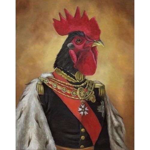 JMINE Div 5D Chicken Rooster General Animal Full Diamond Painting cross stitch kits art Portrait 3D paint by diamonds