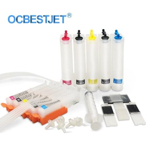 5Colors/Set For Canon PGI-470 CLI-471 Continuous Ink Supply System CISS Tank With ARC Chip For Canon PIXMA TS5040 MG5740 MG6840