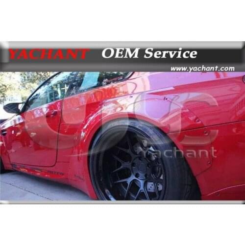 FRP Fiber Glass Fender Kit 8pcs Fit For 2007-2013 E92 E93 M3 LB LP Style Front and Rear Wide Over Fender Flare