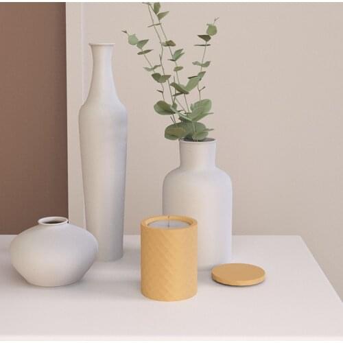 Creative Cement Candle Cup Silicone Mold Wax Candle Holder Mold For Concrete Cup Geometric Container Placement Mold