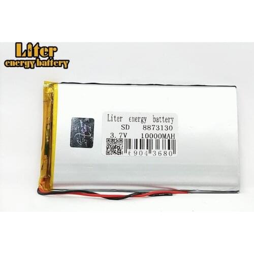 1/2/4Pcs rechargeable lipo battery cell 3.7 V 8873130 10000 mah tablet lithium polymer battery For Tablet DVD GPS Electric Toys