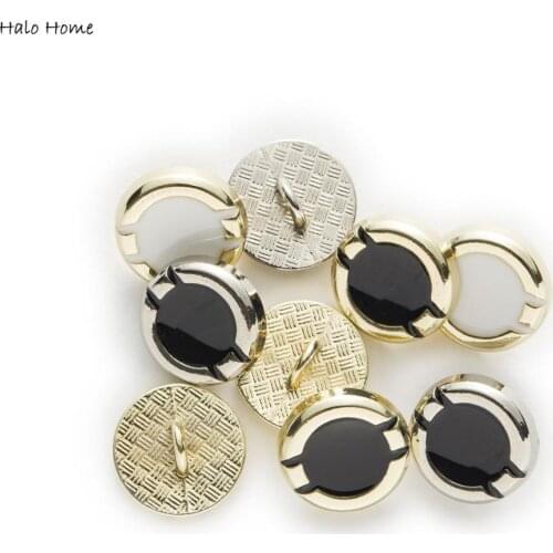 5pcs Round Shape Simple Shank Metal Button Sewing Scrapbooking Apparel Leather Luggage Gift Craft Accessories Decor Enamel 11mm