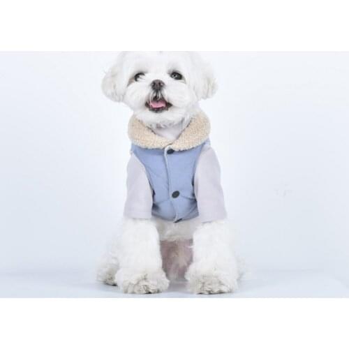 Lovely Pet Clothing Autumn And Winter Warm Dog Plush Vest Jacket Warm Windproof Coat for for Small Medium Large Dogs