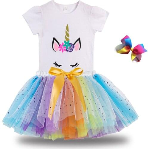 Girls' clothes 2020 summer new girls' baby suit short sleeve top half skirt two sets of childrens clothes send bow hair clip