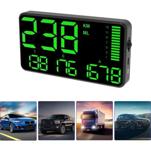 Universal GPS Head-up Display Projection On Car Glass HUD Car Speedometer KM/H MPH Speeding Alarm For Bike Motorcycle Truck