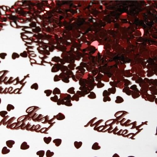 Multi Colors 380pcs Table Party Scatters Confetti Gold Silver "Just Married" Design For DIY Party & Wedding Decoration Supplies
