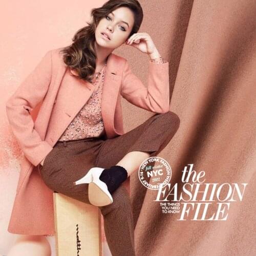 Pink Wool Melton Fabric for winter coat woolen fabric W1H42