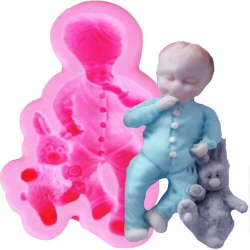 19 Kinds Love Bear Girl & Boy Candle Moulds Soap Mold Kitchen-Baking Resin Silicone Form Home Decoration 3D DIY Clay Craft C361