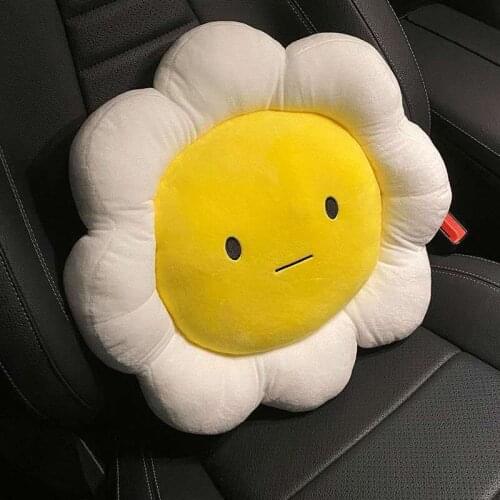 Cute Egg Car Cushion Cartoon Creative Living Bedroom Decorative Sofa Cushion Cotton Car Lumbar Pillow Birthday Gifts for Kid
