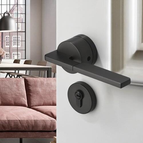 Modern home Silent Anti-theft Door locks Zinc alloy Interior Door Handle lock Hotel Split Mechanical Lock Furniture Supplies