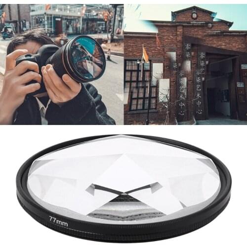 Mera Glass Filter Glass Prism 77mm Kaleidoscope Prism Changeable Number of Subjects Camera Photography Accessories G8TB