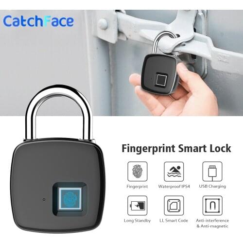 Keyless Smart Fingerprint Padlock Anti-theft Digital Fingerprint Lock Suitcase Bag Luggage Electronic Padlock