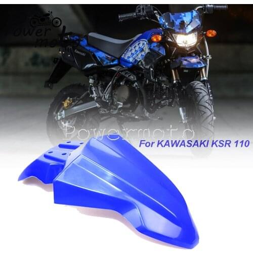Supermoto Blue Front Fender Extender Dirt Bik Enduro MX Mudguard Extension Mud Cover Protecttion For Kawasaki KSR 110 KSR110