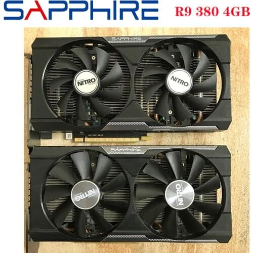 SAPPHIRE R9 380 4GB Graphics Cards GPU For AMD Radeon R9380 4GB Video Cards Desktop PC Computer GDDR5 256Bit Used