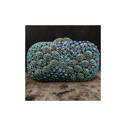 Women Bag Day Clutch Ladies Evening Clutches Bags Female Gold Party Purse champagne/blue