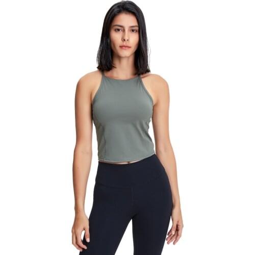 Mermaid Curve New Style High Neck Yoga Tank Women Outdoor Leisure Skin Friendly Nude Sports Bra Fitness Sleeveless Yoga Shirt