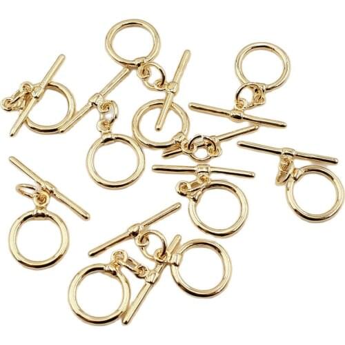 APDGG 10 Pcs Jewelry Findings Circle Round OT Clasps For Pearl Bracelets Necklaces Making DIY Craft Accessories