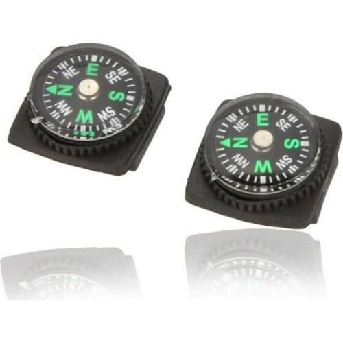 2pcs Hot Black Watch Slip Wrist Slide Band Compass Portable Camping Watch Compass Navigation Compass Watch Strap