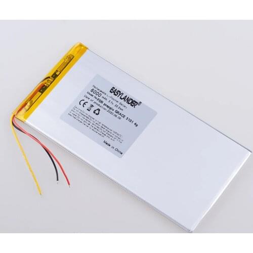 3.7V 6000MAH polymer lithium ion battery battery for tablet pc prepgio GRACE 3101 4g 7 inch 8 inch 9inch