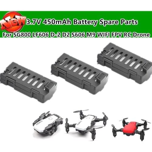 3.7V 450mAh Battery For SG800 LF606 D-2 D2 S606 M9 Aerial Photography WIFI FPV Height Retention RC Drone Quadcopter Spare Parts