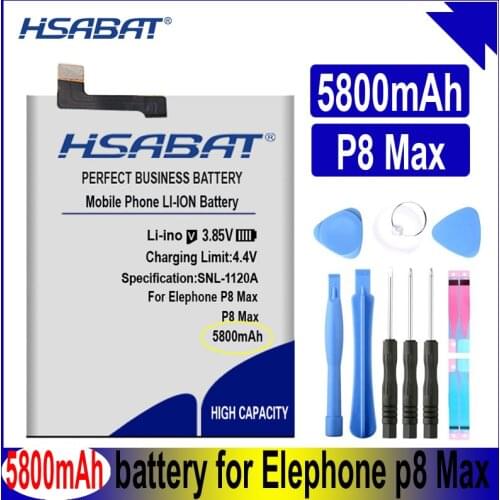 HSABAT P8 Max 5800mAh Battery for Elephone P8 Max Batteries