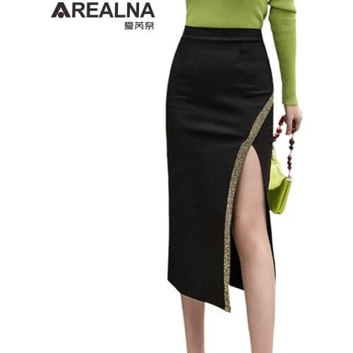 AREALNA Midi Pencil Skirts