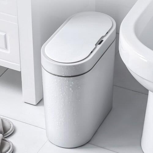 Automatic Garbage Buckets Waterproof 8L Household Cleaning Tool For Household Bathroom Kitchen Toilet Smart Sensor Trash Can