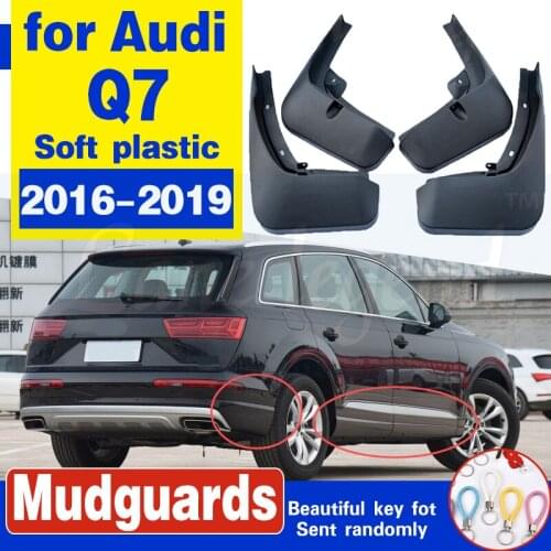 FRONT + REAR MUDFLAPS FIT FOR 2016 2017 AUDI Q7 MUD FLAP MUD FLAPS SPLASH GUARDS MUDGUARDS MOLDED FENDER KIT ACCESSORIES