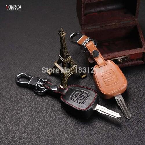 2 Buttons Remote genuine leather New Car Styling Key Cover for Opel Vauxhall Astra Zafira For Omega Insignia Key Case