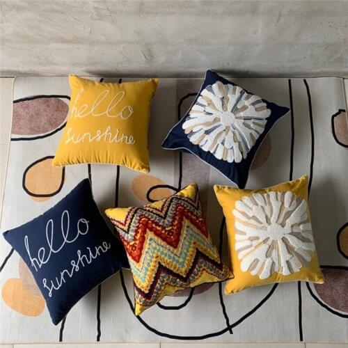 45x45cm Striped letters Sofa Pillowcase Pink Cushion Cover Throw Pillow Case Home Sofa Bed Chair Decoration 17.72x 17.72inch