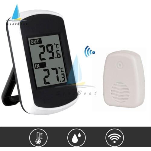 Digital LCD Thermometer Hygrometer Gauge Indoor Outdoor Temperature Humidity Meter Monitor Detector Weather Station Clock Wifi
