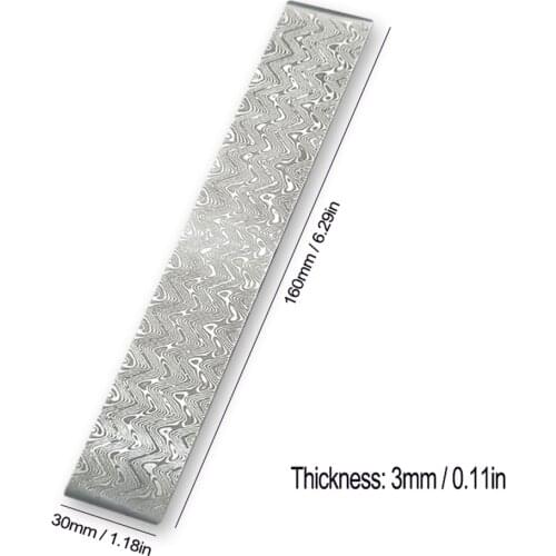 Damascus Steel Forging R-aw Materials Clamp Steel HRC 58 Degrees±1 Higher Density and Toughness