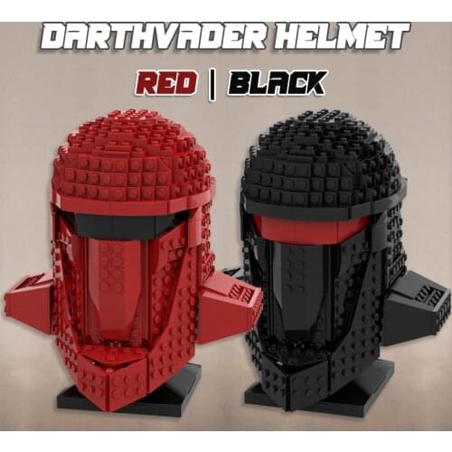 MOC Building Blocks Star Series Movie Helmet DIY Bricks Children Toys Creative Decorate Gifts