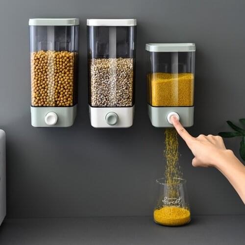 1L/1.5L Household kitchen wall - mounted grain storage tank dry goods sealed tank