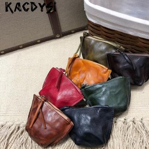 Handmade Retro Unisex Men Organizer Wallet Latest Popular Women Girls Coin Purse Small Classic Money Pocket Coin Bag Card Holder