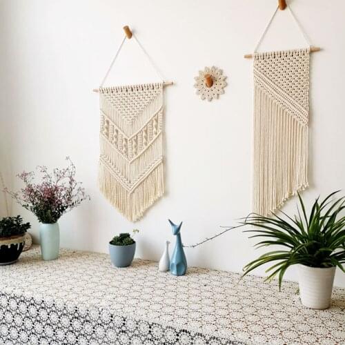 Macrame Wall Hanging Bohemian Style Hand-woven Cotton Rope Tapestry Home Wedding Bedroom Appartement Decoration Wall Incredible