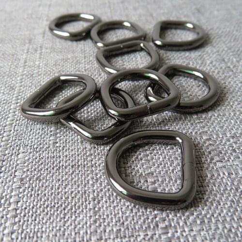 1PCS 15mm Metal D ring belt buckle DIY bag dog collar leash harness sewing knapsack garment accessories purse straps clasp