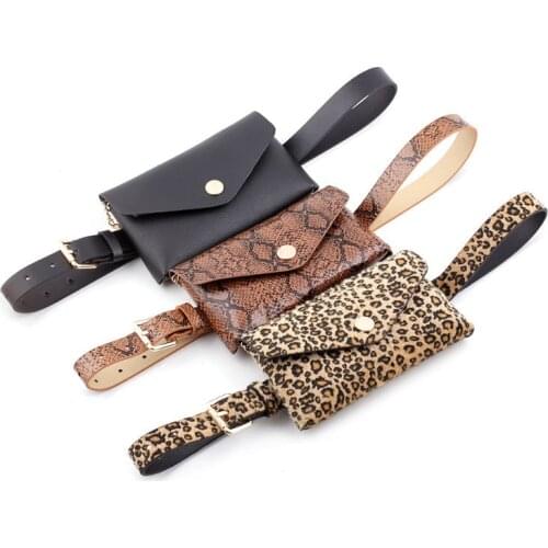 Fashion Womens Zebra pattern Snakeskin Belt Bags Women PU Leather Fanny Packs Casual Purse Wallet p104